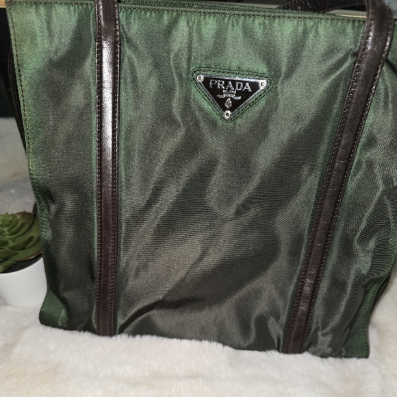 Prada Tessuto Iridescent Green Nylon Bag - Picture 11 of 13